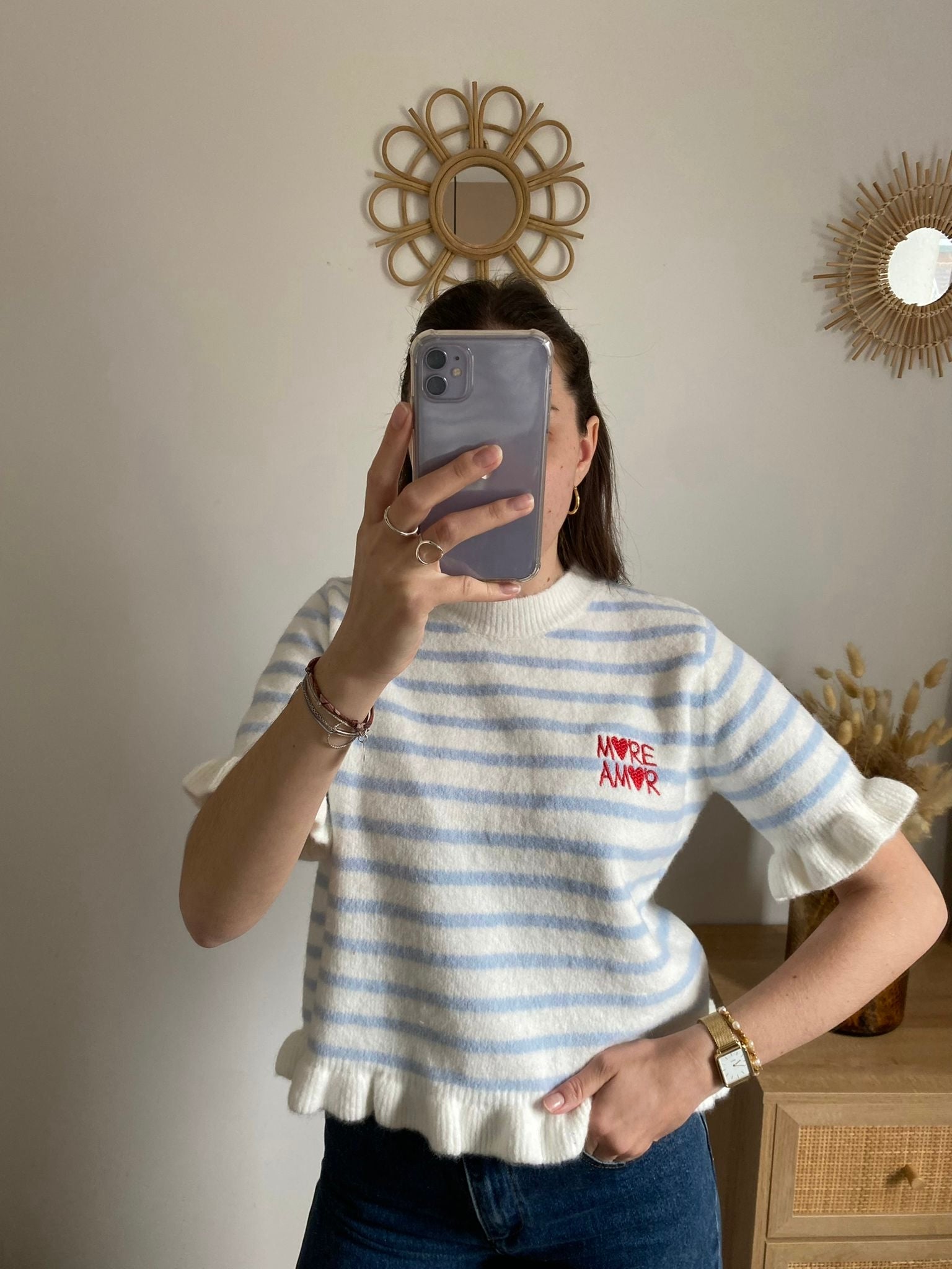 Pull manches courtes Edwige