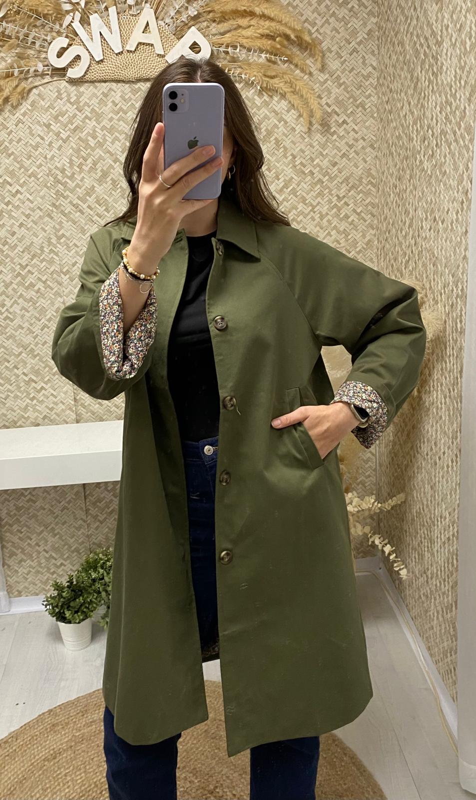 Trench long Kaki Agathe